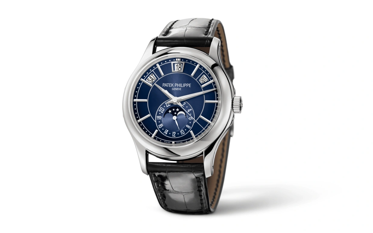 Patek Philippe,Complications 40.20mm,40.20mm,White Gold,Blue,Automatic,Moonphase,Annual Calendar,Month,Date,45hours,In-house Caliber,Luka Modrić,5205G,5205G-013