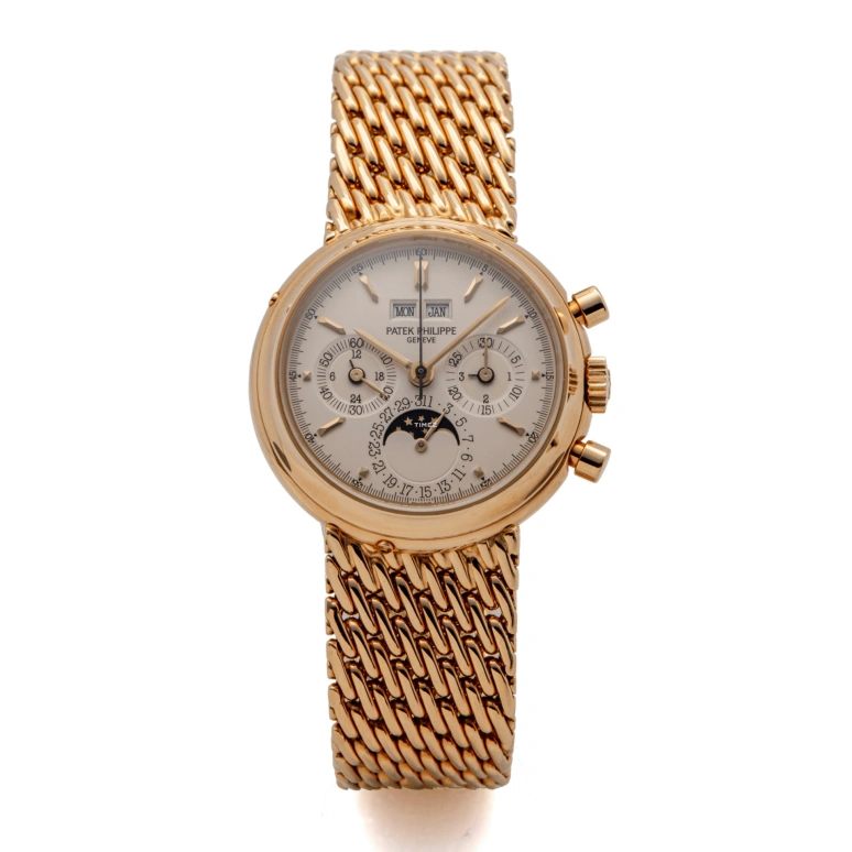 Patek Philippe,Grand Complications 36mm,36mm,Yellow Gold,White,Handwound,Chronograph,Moonphase,Perpetual Calendar,Leap Year,60hours,In-house Caliber,3970,3970/002
