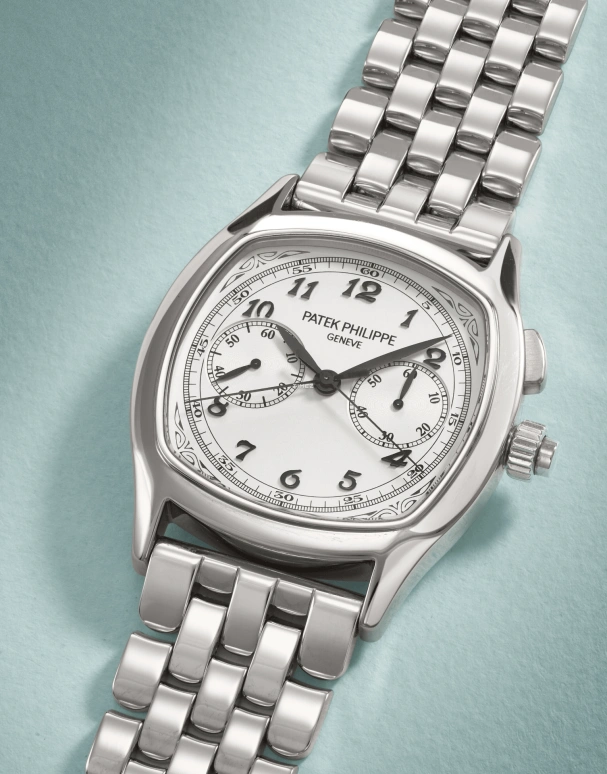 Patek Philippe,Grand Complications 37x44.60mm,37x44.60mm,Stainless Steel,White,Handwound,Chronograph,Rattrapante,5950,5950/1A-001