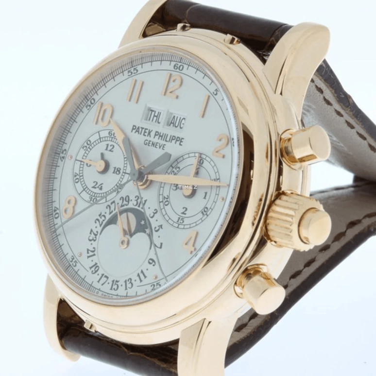 Patek Philippe,Grand Complications 36.70mm,36.70mm,Rose Gold,Silver,Handwound,Chronograph,Moonphase,Perpetual Calendar,Leap Year,60hours,In-house Caliber,5004R,5004R-014
