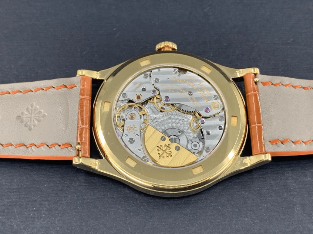 Patek Philippe,Calatrava 37mm,37mm,Rose Gold,Orange,Multi-Color,Brown,Automatic,48hours,In-house Caliber,5077,5077/100R-015