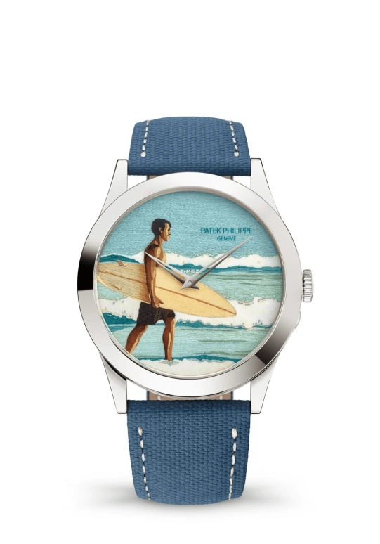 Patek Philippe,Calatrava ,White Gold,Blue,Multi-Color,Automatic,48hours,In-house Caliber,5089G,5089G-129
