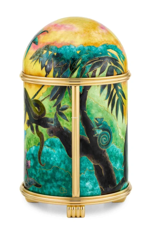 Patek Philippe,Dome Clocks ,Black,Multi-Color,Yellow,Electromechanical,In-house Caliber,Yellow,Colorful,Enamel,10013M,10013M-001