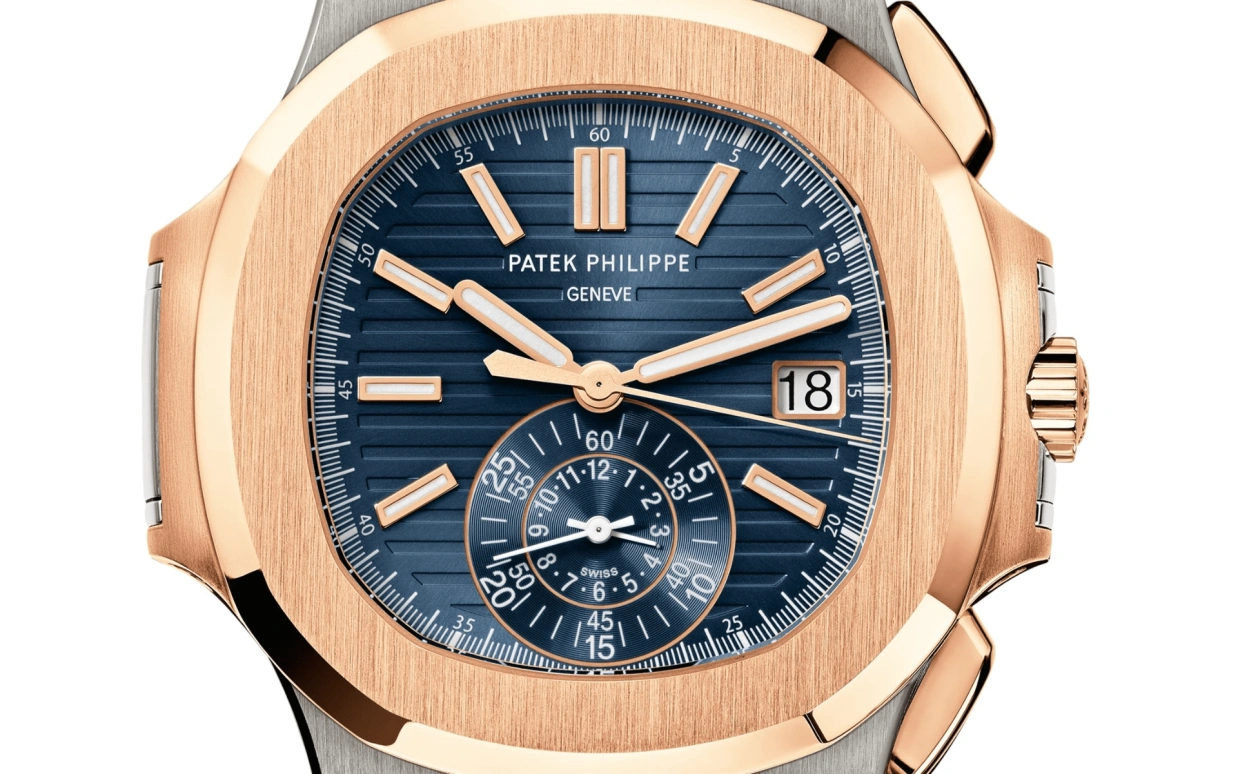 Patek Philippe,Nautilus 40.50mm,40.50mm,Rose Gold,Stainless Steel,Blue,Automatic,Chronograph,Day,Conor McGrego,Tyson Fury,5980,5980/1AR-001