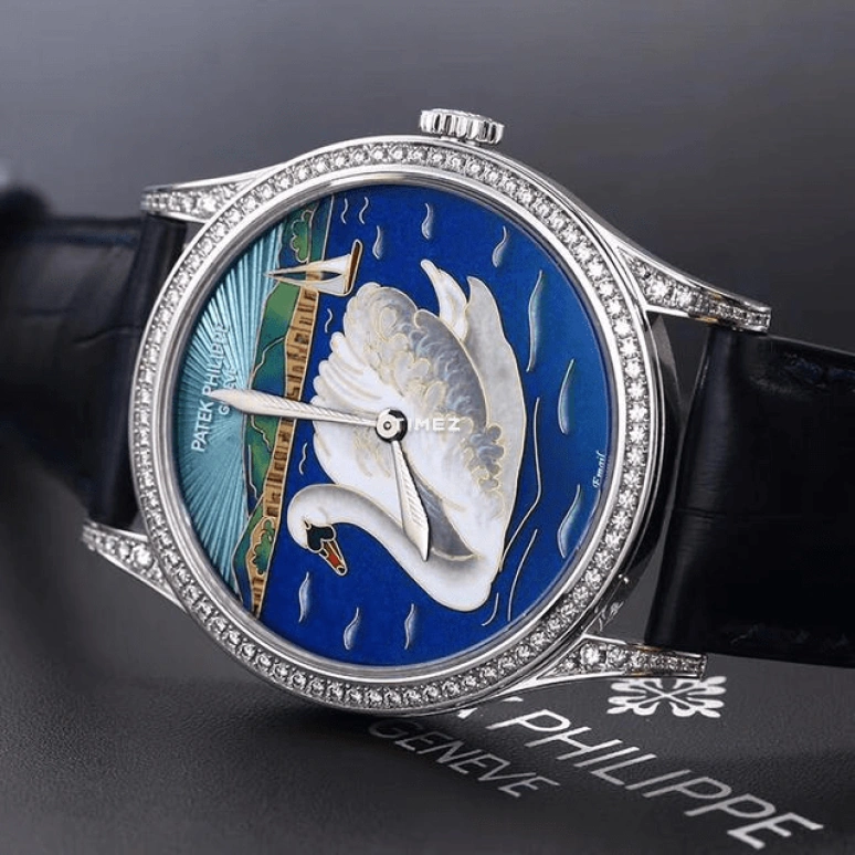 Patek Philippe,Calatrava 40mm,40mm,White Gold,Blue,White,Multi-Color,Automatic,48hours,In-house Caliber,5077,5077/100G-019