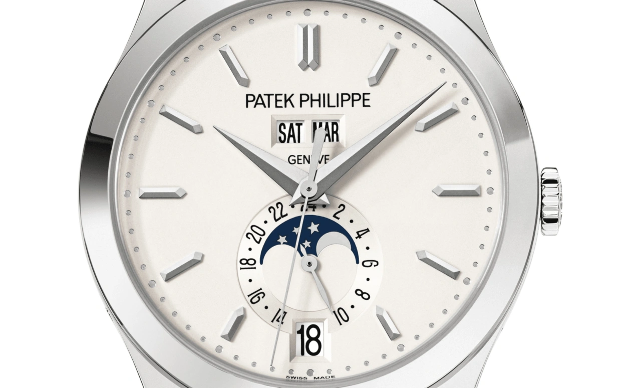Patek Philippe,Complications 38.50mm,38.50mm,White Gold,Silver,Automatic,Moonphase,Annual Calendar,Month,Date,45hours,In-house Caliber,5396G,5396G-011