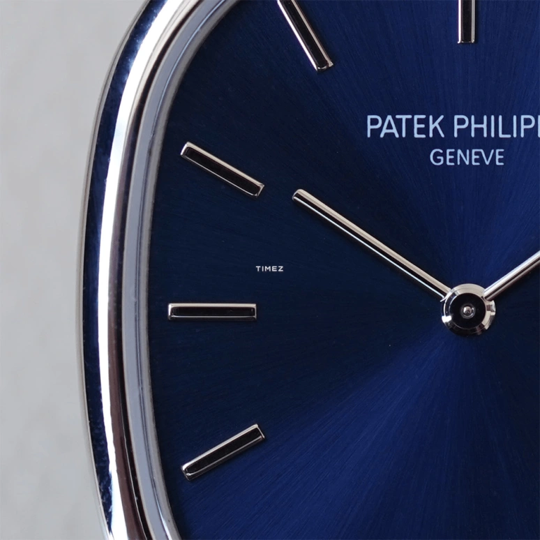 Patek Philippe,Golden Ellipse 31mm,31mm,Platinum,Blue,Automatic,48hours,In-house Caliber,3738,3738/100P-001