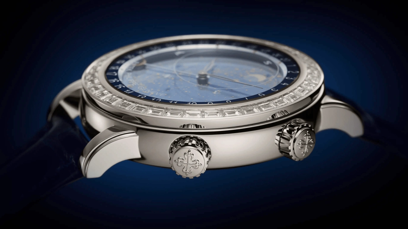 Patek Philippe,Grand Complications 44mm,44mm,Platinum,Blue,Automatic,Moonphase,Day,Sky Chart,6104P,6104P-010