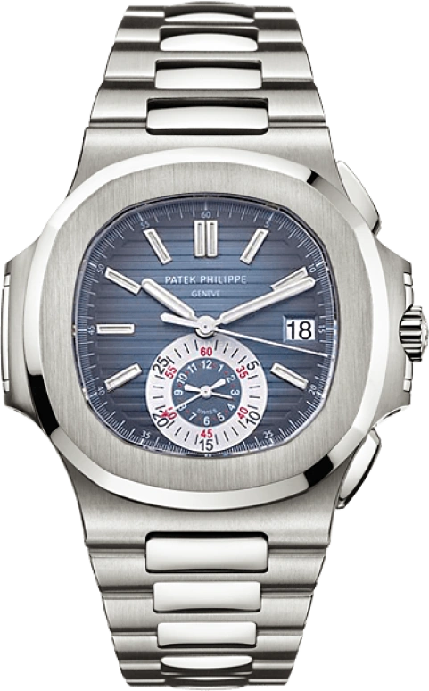 Patek Philippe,Nautilus 40.50mm,40.50mm,Stainless Steel,Blue,Automatic,Chronograph,Day,5980,5980/1A-001