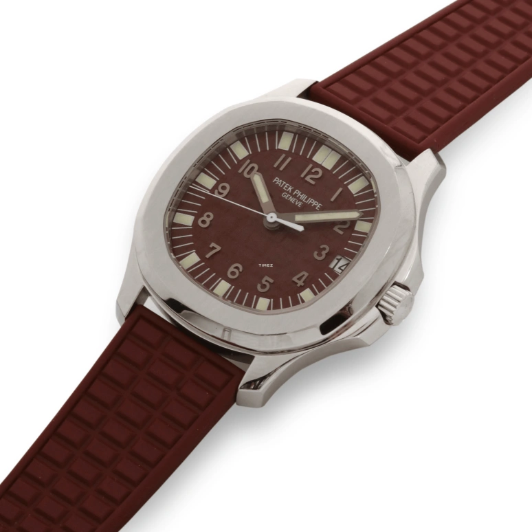 Patek Philippe,Aquanaut 45x37mm,45x37mm,Stainless Steel,Red,Automatic,Day,In-house Caliber,5065,5065/1A-010