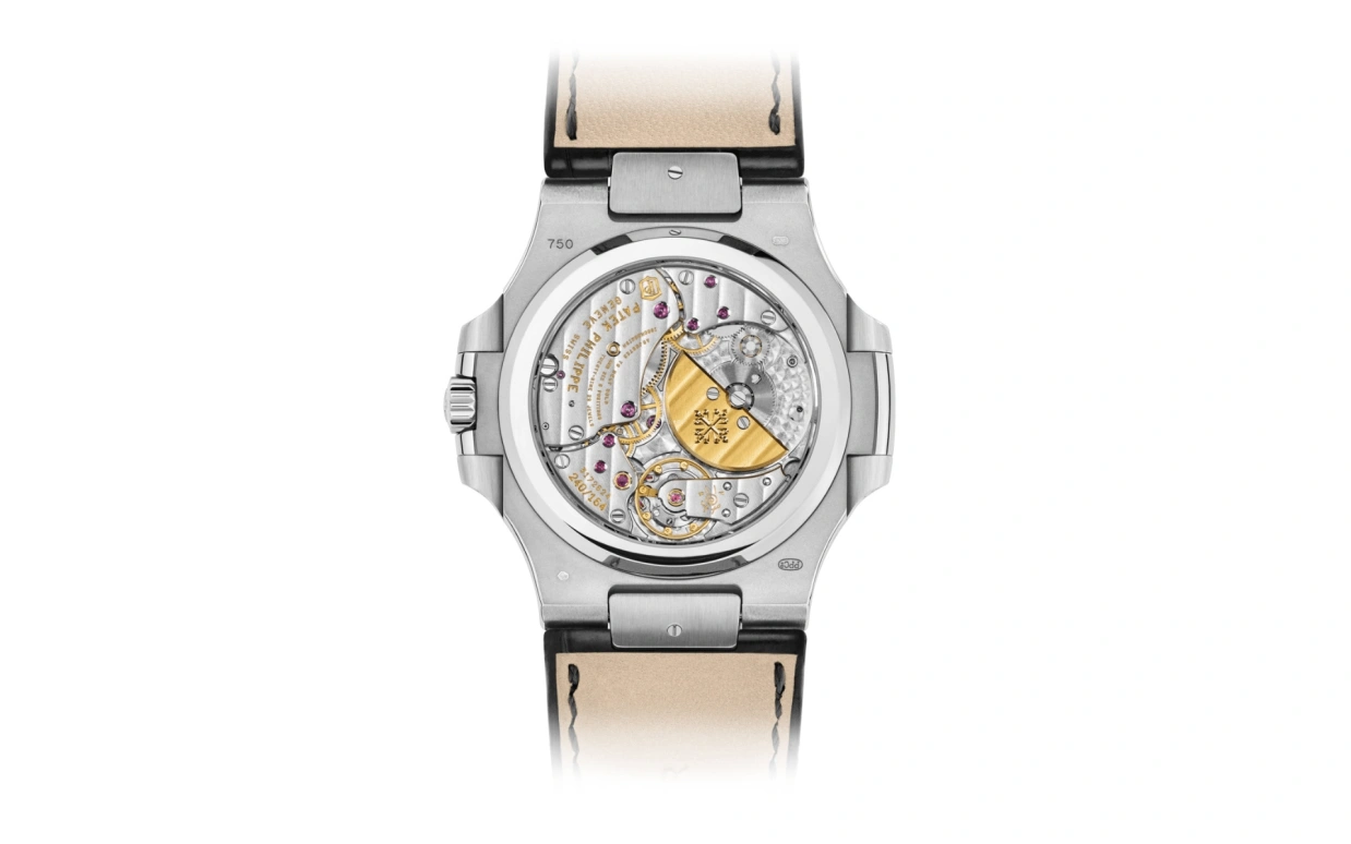 Patek Philippe,Nautilus 40mm,40mm,White Gold,Grey,Automatic,Moonphase,Day,Power Reserve Indicator,5712G,5712G-001