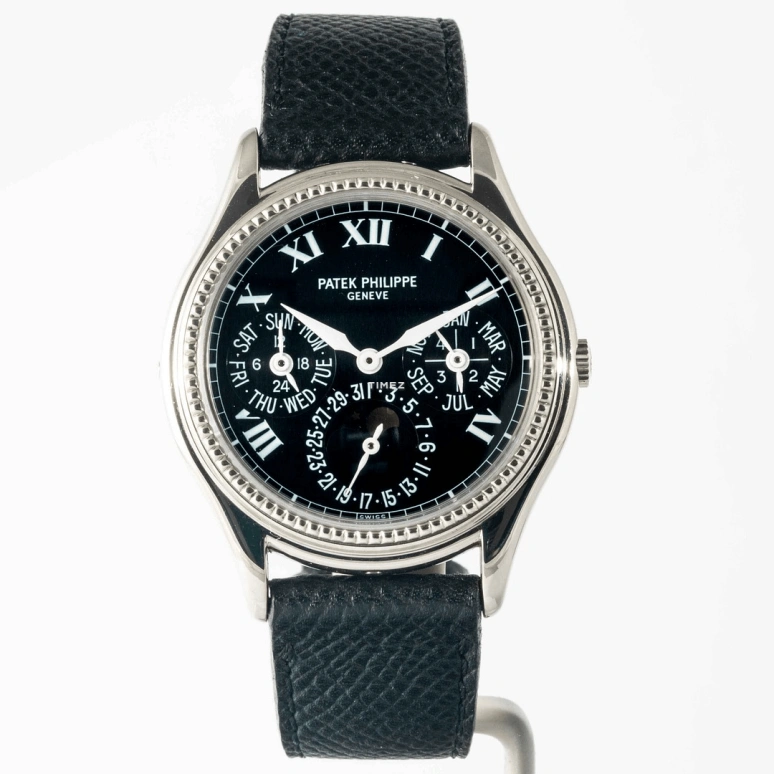 Patek Philippe,Grand Complications 36mm,36mm,White Gold,Black,Automatic,Moonphase,Perpetual Calendar,Leap Year,Month,48hours,In-house Caliber,5038G,5038G-001
