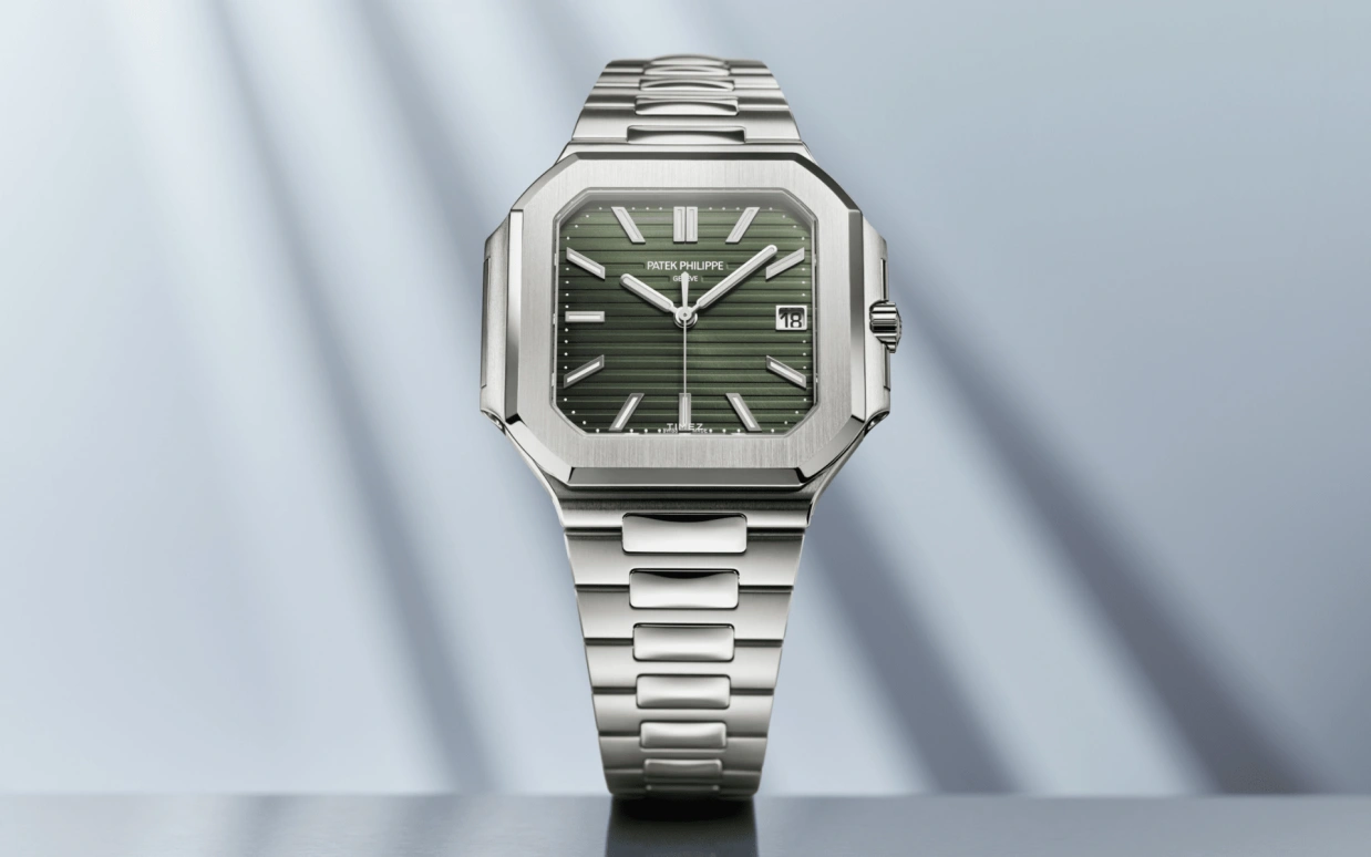 Patek Philippe,Cubitus 45mm,45mm,Stainless Steel,Green,Automatic,Day,45hours,Orlando Bloom,Jayson Tatum,Taco Jay,Orli,OB,5821,5821/1A-001
