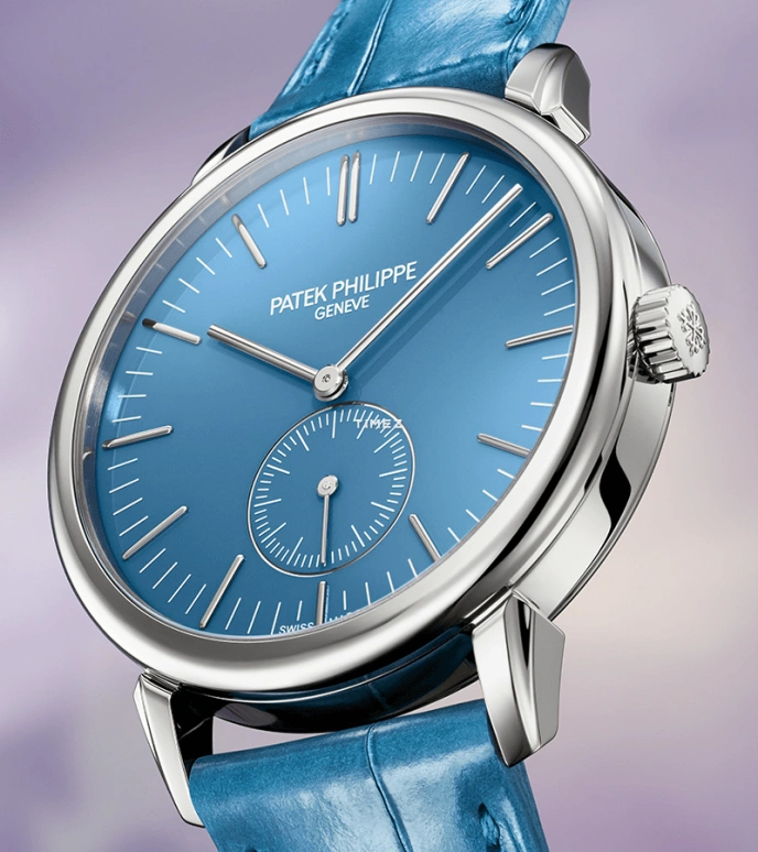 Patek Philippe,Calatrava 36mm,36mm,White Gold,Blue,Handwound,44hours,In-house Caliber,6127G,6127G-010