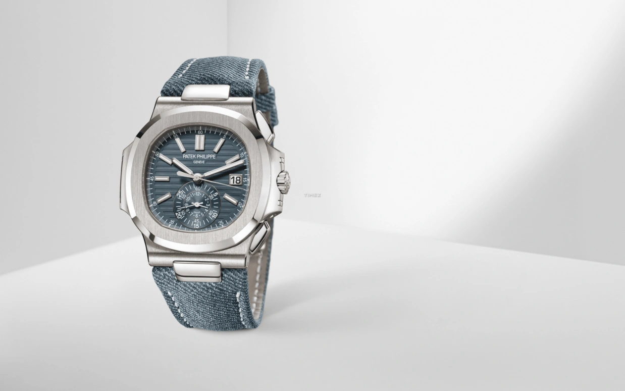 Patek Philippe,Nautilus 40.50mm,40.50mm,White Gold,Blue,Grey,Automatic,Chronograph,Day,Flyback,Khaled Mohamed Khaled,Oleksandr Usyk,Lionel Messi,DJ Khaled,La Pulga,GOAT,5980,5980/60G-001