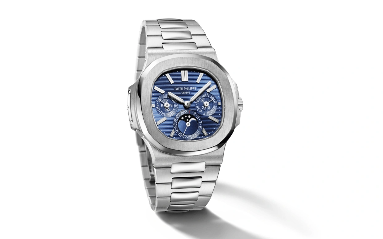 Patek Philippe,Nautilus 40mm,40mm,White Gold,Blue,Automatic,Moonphase,Perpetual Calendar,Leap Year,Month,48hours,In-house Caliber,Daniel Ricciardo,Lionel Messi,Leo Messi,5740,5740/1G-001