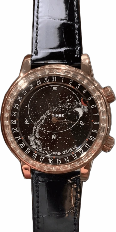 Patek Philippe,Grand Complications 44mm,44mm,Rose Gold,Black,Automatic,Moonphase,Day,Sky Chart,6103R,6103R-010