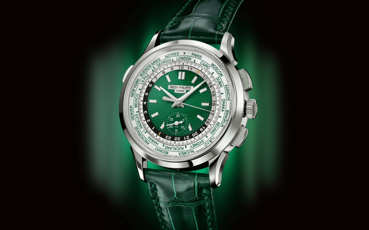 Patek Philippe,Complications 39.50mm,39.50mm,White Gold,Blue,Automatic,World Time,Day / Night Indication,Kyle Walker,5930P,5930P-001