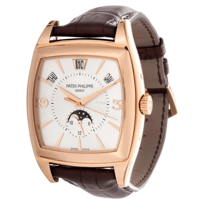 Patek Philippe,Complications 38x51mm,38x51mm,Rose Gold,Silver White,White,Automatic,Moonphase,Annual Calendar,Month,Date,45hours,In-house Caliber,5135R,5135R-001