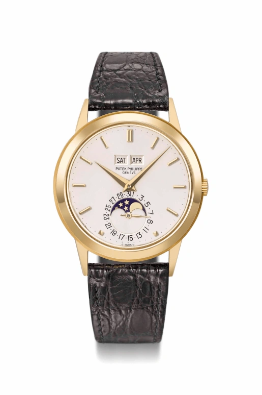 Patek Philippe,Grand Complications 37mm,37mm,Yellow Gold,Silver,White,Automatic,Moonphase,Perpetual Calendar,Month,Date,38hours,In-house Caliber,3448J