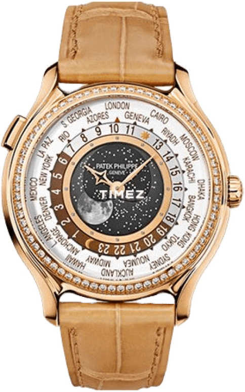Patek Philippe,Limited Editions 38mm,38mm,Rose Gold,White,Automatic,Moonphase,World Time,7175R,7175R-001