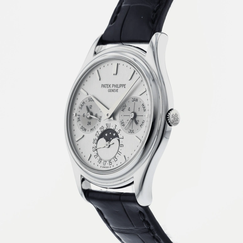 Patek Philippe,Grand Complications 36mm,36mm,Platinum,White,Automatic,Moonphase,Perpetual Calendar,Leap Year,Month,48hours,In-house Caliber,3940P