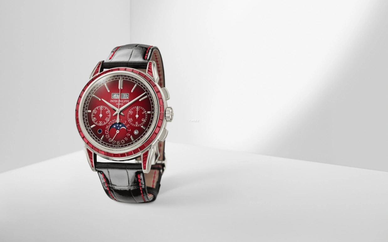 Patek Philippe,Grand Complications 41mm,41mm,Platinum,Red,Gradient,Handwound,Chronograph,Moonphase,Perpetual Calendar,Leap Year,65hours,In-house Caliber,Mark Robert Michael Wahlberg,Mark Wahlberg,Lionel Messi,Marky Mark,Wilber Pan,La Pulga,Will Pan,GOAT,5271,5271/12P-010