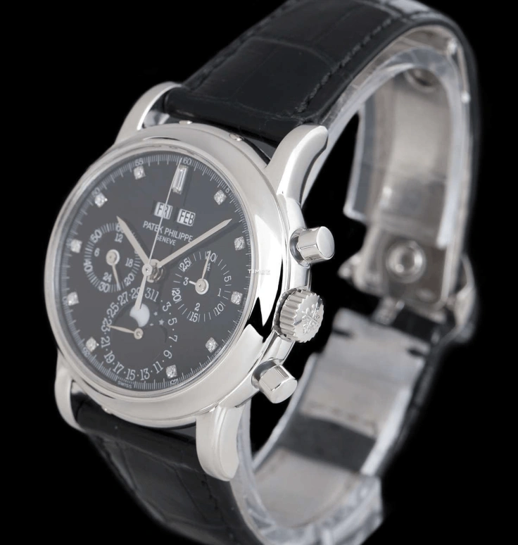 Patek Philippe,Grand Complications 36mm,36mm,White Gold,Black,Handwound,Chronograph,Moonphase,Perpetual Calendar,Leap Year,60hours,In-house Caliber,3970EP,3970EP-029
