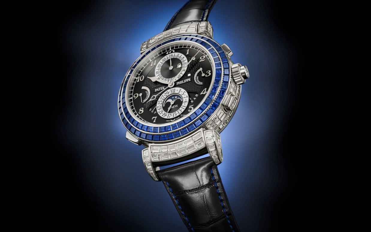 Patek Philippe,Grand Complications 49.40mm,49.40mm,White Gold,Black,Handwound,Moonphase,Perpetual Calendar,Leap Year,Month,72hours,In-house Caliber,6300,6300/401G-001