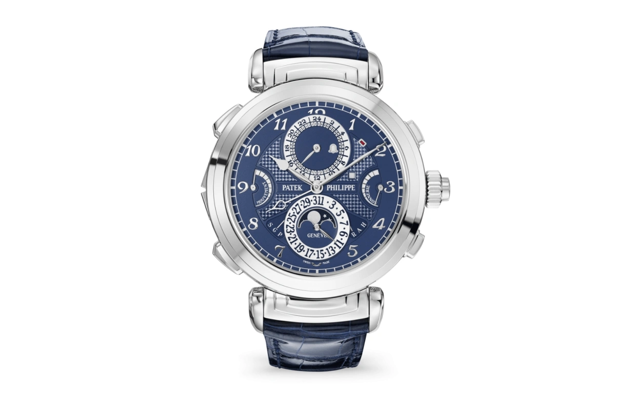 Patek Philippe,Grand Complications 47.40mm,47.40mm,White Gold,Blue,Handwound,Moonphase,Perpetual Calendar,Leap Year,Month,72hours,In-house Caliber,Mark Robert Michael Wahlberg,Mark Wahlberg,Marky Mark,6300G,6300G-010