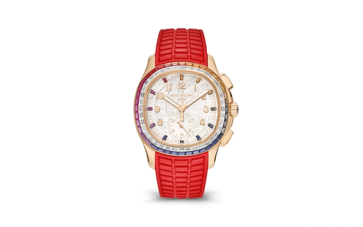 Patek Philippe,Aquanaut 39.90mm,39.90mm,Rose Gold,Multi-Color,White,Automatic,55hours,In-house Caliber,Yeoh Choo Kheng,Michelle Yeoh,Lionel Messi,Jimmy Butler,Ben Simmons,Paul Pogba,La Pulga,GOAT,7968,7968/300R-001