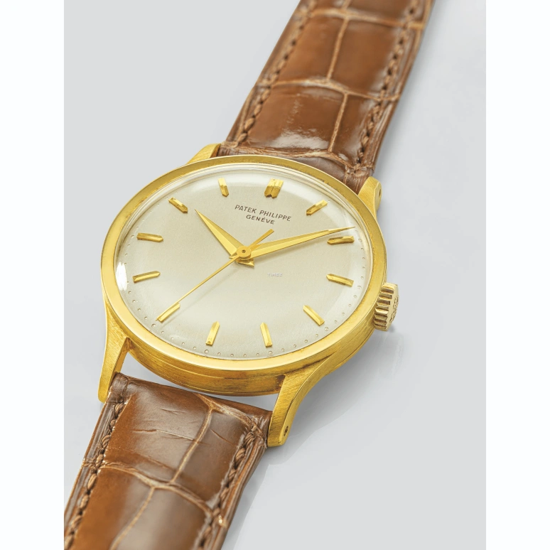 Patek Philippe,Calatrava 35mm,35mm,Yellow Gold,Silver White,Handwound,In-house Caliber,Sapphire,Crystal Glass,570J