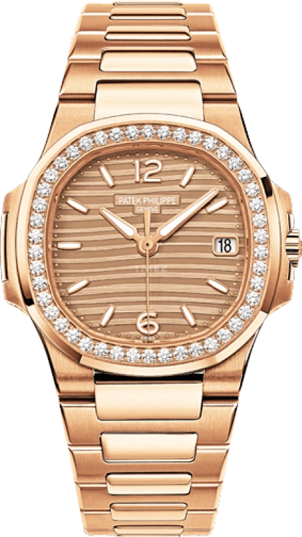 Patek Philippe,Nautilus 32mm,32mm,Rose Gold,Pink,Quartz,Day,In-house Caliber,7010,7010/1R-012