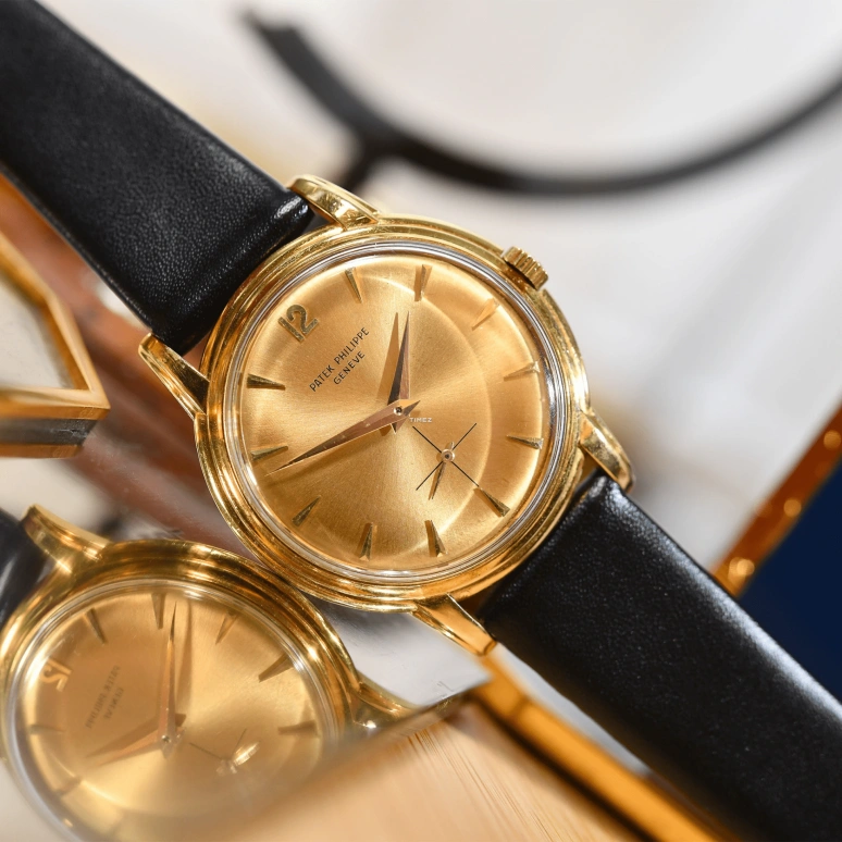 Patek Philippe,Calatrava 36mm,36mm,Yellow Gold,Champagne,Handwound,Sapphire,Crystal Glass,Round,2525,2525/1