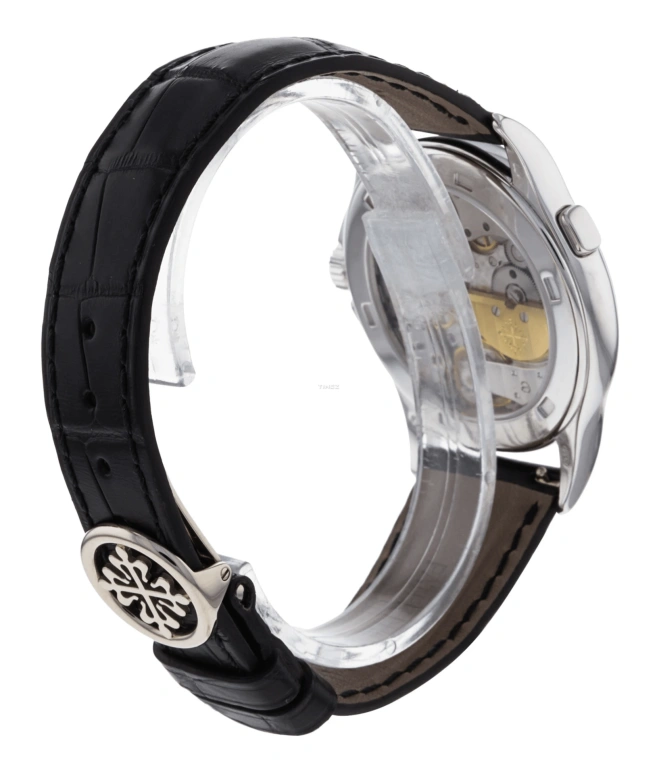 Patek Philippe,Complications 37mm,37mm,White Gold,Silver,Automatic,World Time,Day / Night Indication,5110G,5110G-001
