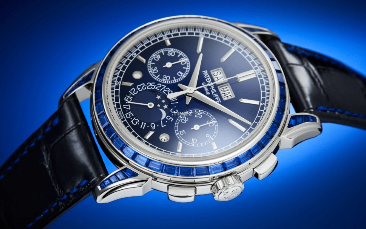 Patek Philippe,Grand Complications 41mm,41mm,Platinum,Blue,Gradient,Black,Handwound,Chronograph,Moonphase,Perpetual Calendar,Leap Year,65hours,In-house Caliber,5271,5271/11P-010