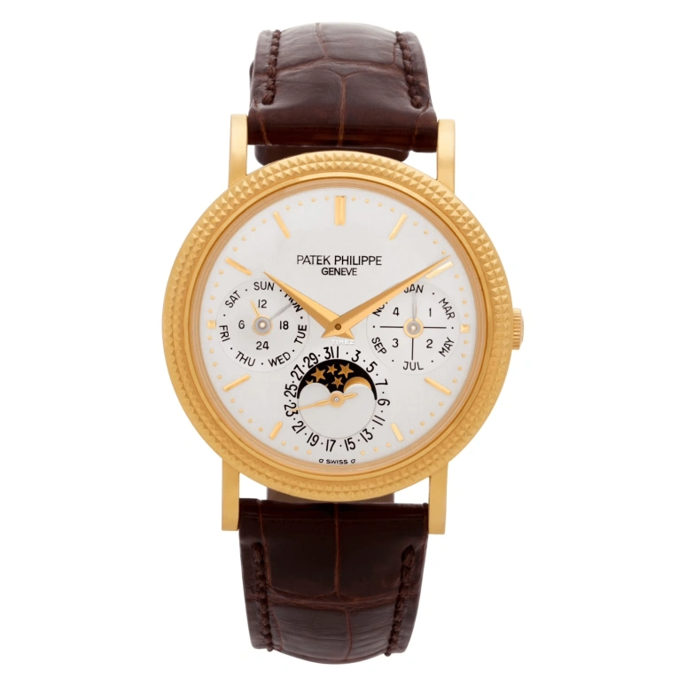 Patek Philippe,Grand Complications 35.20mm,35.20mm,Rose Gold,White,Automatic,Moonphase,Perpetual Calendar,Leap Year,Month,In-house Caliber,Sapphire,Crystal Glass,5039R,5039R-001