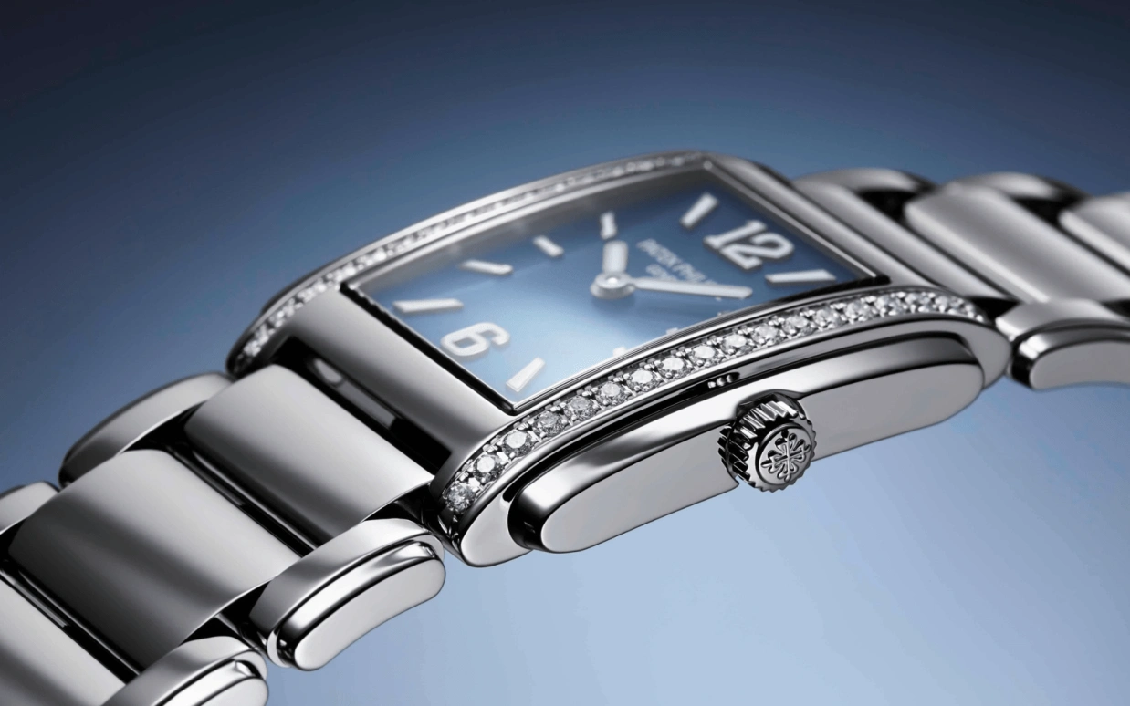Patek Philippe,Twenty~4 25.10mm,25.10mm,Stainless Steel,Blue,Quartz,In-house Caliber,Sapphire,4910,4910/1200A-001