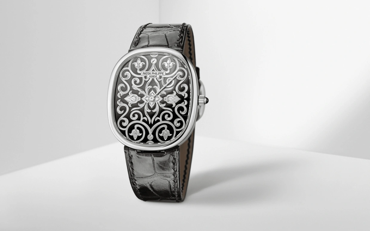 Patek Philippe,Golden Ellipse 34.50mm,34.50mm,White Gold,Black,Automatic,48hours,In-house Caliber,5738,5738/51G-001