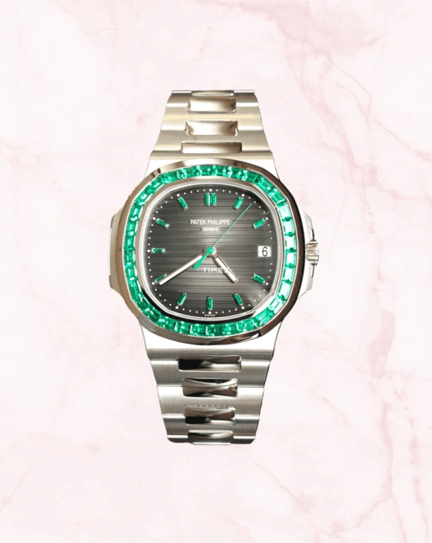 Patek Philippe,Nautilus 40mm,40mm,Platinum,Black,Automatic,Day,45hours,Hardik Pandya,AP DHILLON,5711,5711/113P-001