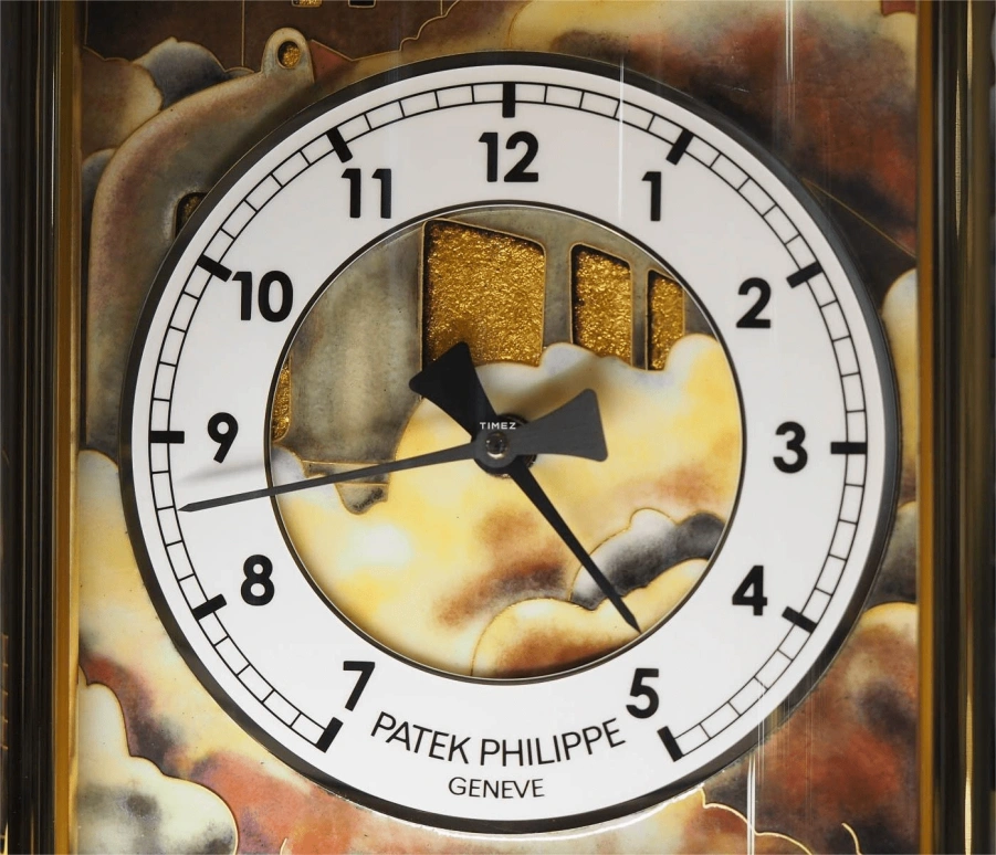 Patek Philippe,Dome Clocks ,Yellow Gold,White,Multi-Color,Brown,Electromechanical,In-house Caliber,Enamel,20155M,20155M-001