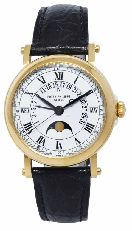 Patek Philippe,Complications 36mm,36mm,Yellow Gold,White,Automatic,Moonphase,Perpetual Calendar,Leap Year,Month,48hours,In-house Caliber,5059J,5059J-001