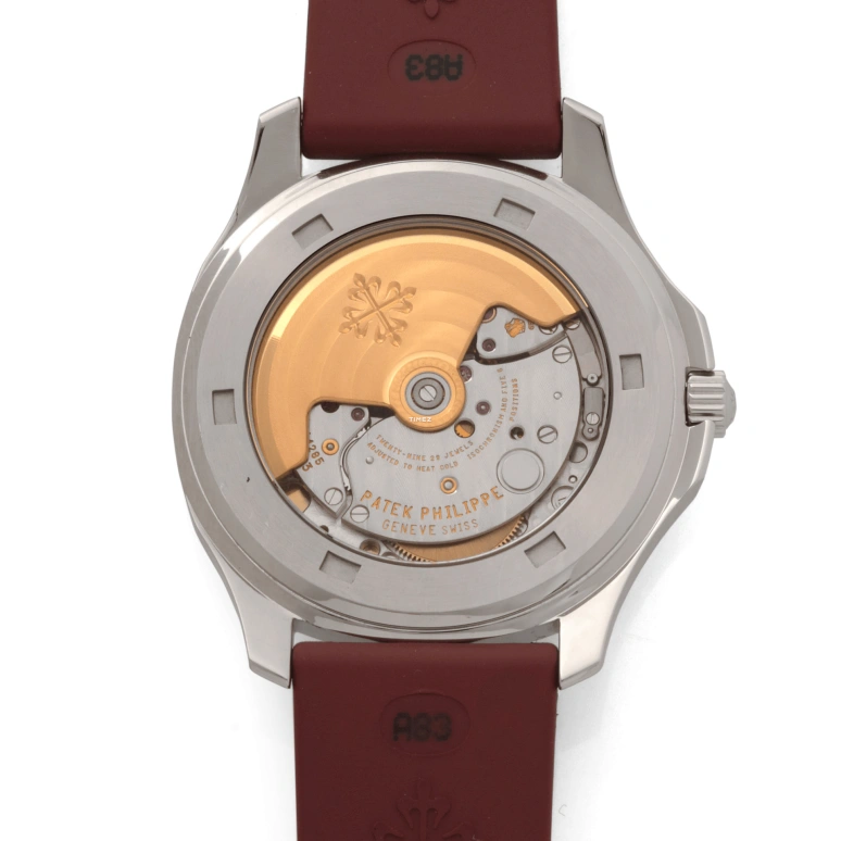 Patek Philippe,Aquanaut 45x37mm,45x37mm,Stainless Steel,Red,Automatic,Day,In-house Caliber,5065,5065/1A-010