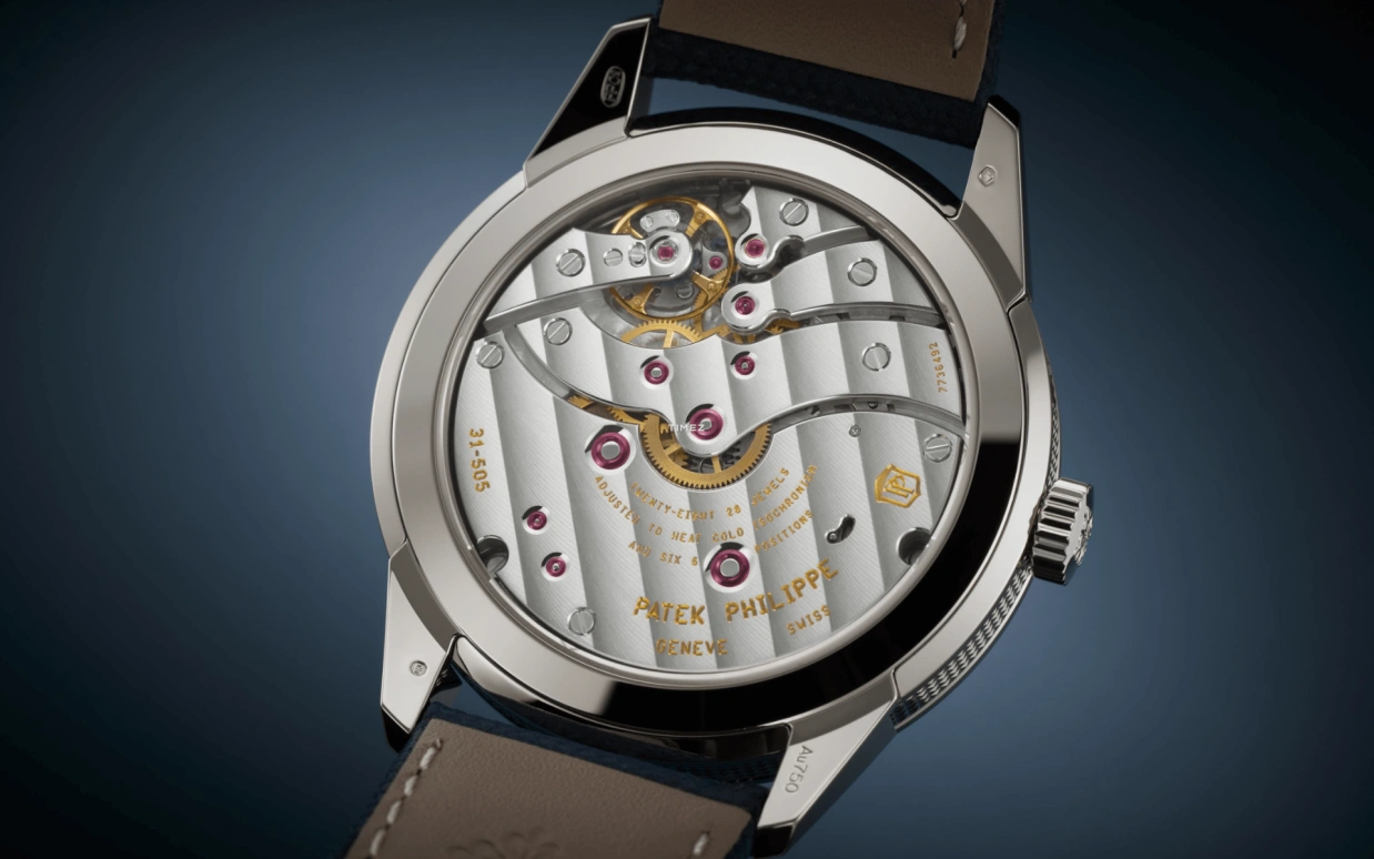 Patek Philippe,Calatrava 41mm,41mm,White Gold,Blue,Gradient,Handwound,Date,Day,Power Reserve Indicator,5328G,5328G-001