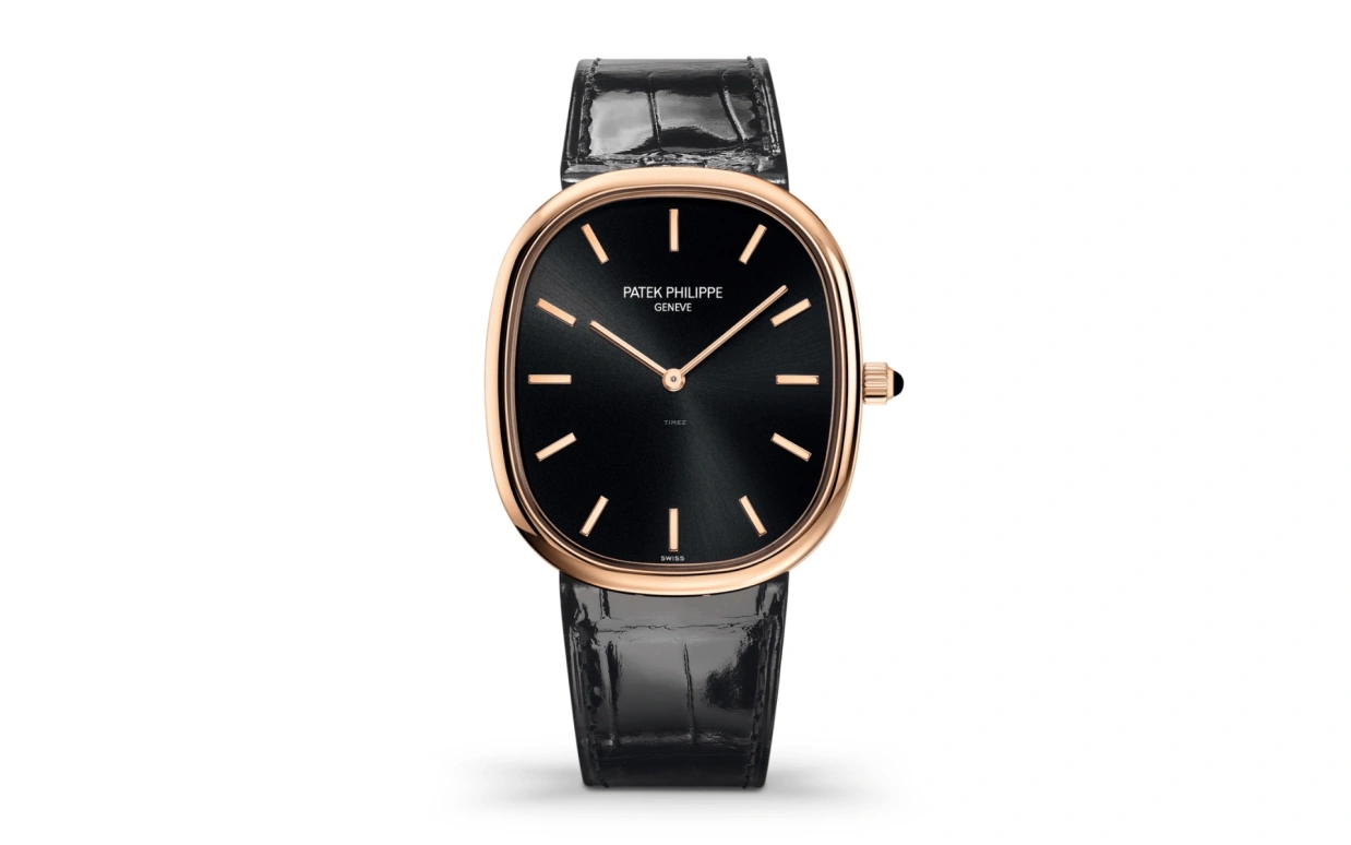 Patek Philippe,Golden Ellipse 34.50mm,34.50mm,Rose Gold,Black,Automatic,48hours,In-house Caliber,5738R,5738R-001