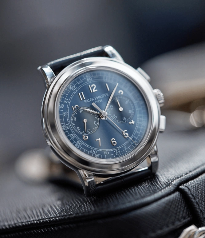 Patek Philippe,Complications 42mm,42mm,Platinum,Blue,Handwound,Chronograph,Sapphire,5070P,5070P-013
