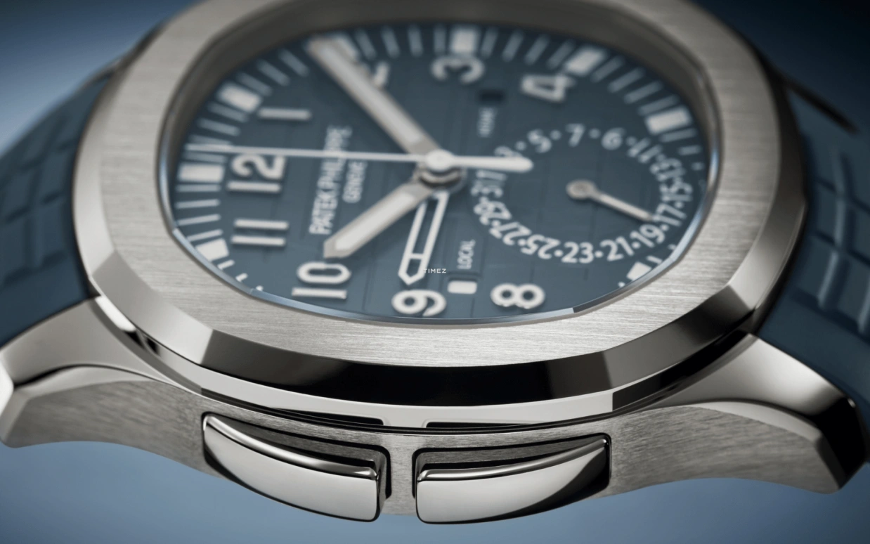 Patek Philippe,Aquanaut 40.80mm,40.80mm,White Gold,Blue,Grey,Automatic,Day,Dule Time,Day / Night Indication,Kevin De Bruyne,Harry Kane,5164G,5164G-001