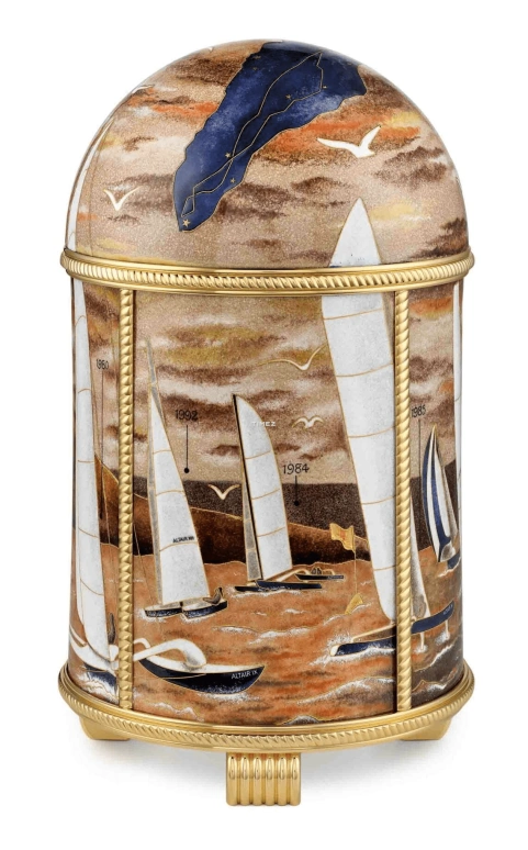 Patek Philippe,Dome Clocks ,Brown,Electromechanical,In-house Caliber,Brown,Colorful,Enamel,20118M