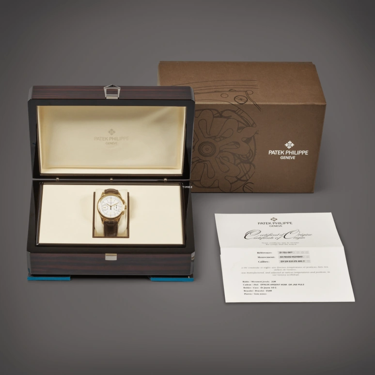 Patek Philippe,Complications 39mm,39mm,Yellow Gold,Silver White,Handwound,Chronograph,65hours,5170J,5170J-001