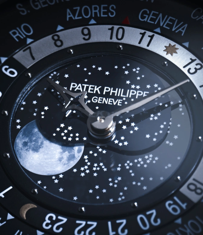 Patek Philippe,Complications 40mm,40mm,White Gold,Black,Automatic,Moonphase,World Time,5575G,5575G-001